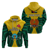 Custom Papua New Guinea Hoodie Hela Province Mix Coat Of Arms Polynesian Art - Wonder Print Shop