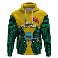 Custom Papua New Guinea Hoodie Hela Province Mix Coat Of Arms Polynesian Art - Wonder Print Shop