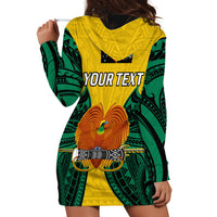 (Custom Personalised) Papua New Guinea Hoodie Dress Hela Province Mix Coat Of Arms Polynesian Art - Wonder Print Shop