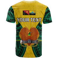 Custom Papua New Guinea T Shirt Hela Province Mix Coat Of Arms Polynesian Art - Wonder Print Shop