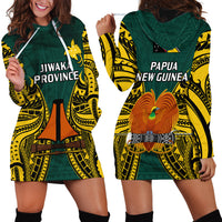 Papua New Guinea Hoodie Dress Jiwaka Province Mix Coat Of Arms Polynesian Art - Wonder Print Shop