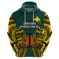Custom Papua New Guinea Hoodie Jiwaka Province Mix Coat Of Arms Polynesian Art - Wonder Print Shop