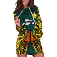 (Custom Personalised) Papua New Guinea Hoodie Dress Jiwaka Province Mix Coat Of Arms Polynesian Art - Wonder Print Shop