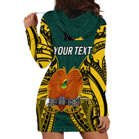(Custom Personalised) Papua New Guinea Hoodie Dress Jiwaka Province Mix Coat Of Arms Polynesian Art - Wonder Print Shop