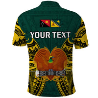 Custom Papua New Guinea Polo Shirt Jiwaka Province Mix Coat Of Arms Polynesian Art - Wonder Print Shop