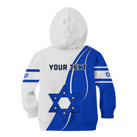 (Custom Personalised) Israel Independence Day Kid Hoodie Yom Haatzmaut Curvel Style - Wonder Print Shop