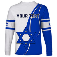 (Custom Personalised) Israel Independence Day Long Sleeve Shirt Yom Haatzmaut Curvel Style - Wonder Print Shop