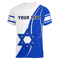 (Custom Personalised) Israel Independence Day Women V Neck T Shirt Yom Haatzmaut Curvel Style - Wonder Print Shop