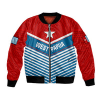 West Papua Bomber Jacket Coat Of Arms And Morning Star Flag - Wonder Print Shop