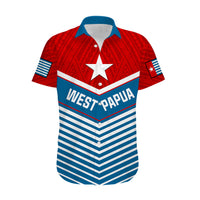West Papua Hawaiian Shirt Coat Of Arms And Morning Star Flag - Wonder Print Shop