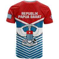 West Papua T Shirt Coat Of Arms And Morning Star Flag - Wonder Print Shop