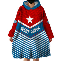 West Papua Wearable Blanket Hoodie Coat Of Arms And Morning Star Flag - Wonder Print Shop