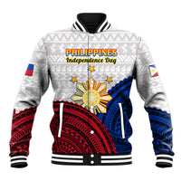 (Custom Personalised) Philippines Independence Day Baseball Jacket Proud To Be Filipino Polynesian Pattern - Wonder Print Shop