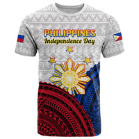 Custom Philippine T Shirt Independence Day Proud To Be Filipino Polynesian Pattern - Wonder Print Shop