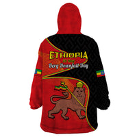 Ethiopia Derg Downfall Day Wearable Blanket Hoodie Ethiopian Lion of Judah - Wonder Print Shop