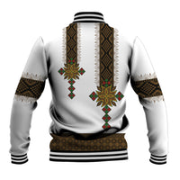 Ethiopia Baseball Jacket Ethiopian Tilet With African Pattern Ver.01 - Wonder Print Shop