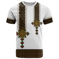 Ethiopia T Shirt Ethiopian Tilet With African Pattern Ver.01 - Wonder Print Shop