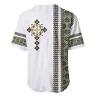 Ethiopia Baseball Jersey Ethiopian Tilet With African Pattern Ver.02 - Wonder Print Shop