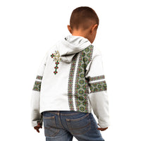 Ethiopia Kid Hoodie Ethiopian Tilet With African Pattern Ver.02 - Wonder Print Shop