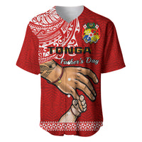 Tonga Fathers Day Baseball Jersey Red Tongan Ngatu I Love You Dad - Wonder Print Shop