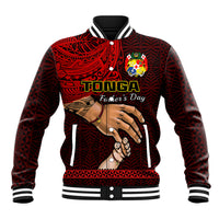 Tonga Fathers Day Baseball Jacket Black Tongan Ngatu I Love You Dad - Wonder Print Shop