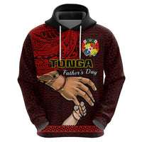 Custom Fathers Day Tonga Hoodie Black Tongan Ngatu I Love You Dad - Wonder Print Shop