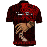 Custom Fathers Day Tonga Polo Shirt Black Tongan Ngatu I Love You Dad - Wonder Print Shop