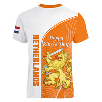 Netherlands Kings Day Women V Neck T Shirt Gelukkige Koningsdag Ver.01 - Wonder Print Shop