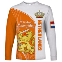 (Custom Personalised) Netherlands Kings Day Long Sleeve Shirt Gelukkige Koningsdag Ver.01 - Wonder Print Shop