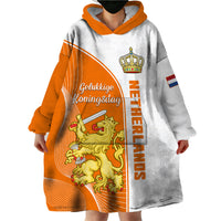 (Custom Personalised) Netherlands Kings Day Wearable Blanket Hoodie Gelukkige Koningsdag Ver.01 - Wonder Print Shop