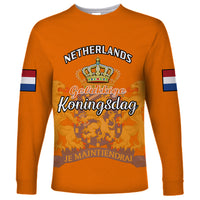 Netherlands Kings Day Long Sleeve Shirt Gelukkige Koningsdag Ver.02 - Wonder Print Shop