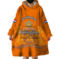 Netherlands Kings Day Wearable Blanket Hoodie Gelukkige Koningsdag Ver.02 - Wonder Print Shop