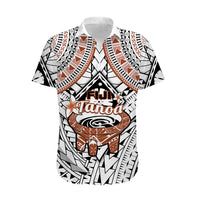 Fiji Tanoa Hawaiian Shirt Kava Bowl Fijian Tapa Brown Pattern - Wonder Print Shop