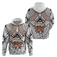Fiji Tanoa Hoodie Kava Bowl Fijian Tapa Brown Pattern - Wonder Print Shop