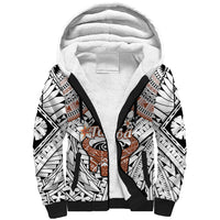 Fiji Tanoa Sherpa Hoodie Kava Bowl Fijian Tapa Brown Pattern - Wonder Print Shop