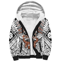 Fiji Tanoa Sherpa Hoodie Kava Bowl Fijian Tapa Brown Pattern - Wonder Print Shop