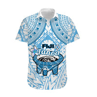 Fiji Tanoa Hawaiian Shirt Kava Bowl Fijian Tapa Blue Pattern - Wonder Print Shop