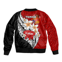 Tonga Kava Bowl Bomber Jacket Togan Kupesi Ngatu Pattern Black - Wonder Print Shop