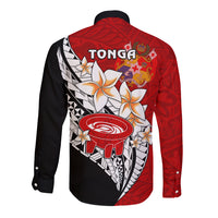 Tonga Kava Bowl Long Sleeve Button Shirt Togan Kupesi Ngatu Pattern Black - Wonder Print Shop
