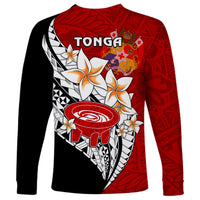 Tonga Kava Bowl Long Sleeve Shirt Togan Kupesi Ngatu Pattern Black - Wonder Print Shop