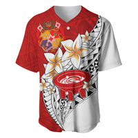 Tonga Kava Bowl Baseball Jersey Togan Kupesi Ngatu Pattern White - Wonder Print Shop