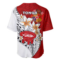 Tonga Kava Bowl Baseball Jersey Togan Kupesi Ngatu Pattern White - Wonder Print Shop