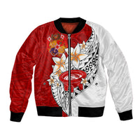 Tonga Kava Bowl Bomber Jacket Togan Kupesi Ngatu Pattern White - Wonder Print Shop
