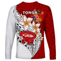 Tonga Kava Bowl Long Sleeve Shirt Togan Kupesi Ngatu Pattern White - Wonder Print Shop