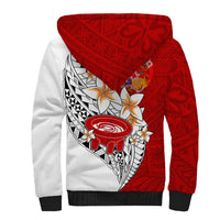 Tonga Kava Bowl Sherpa Hoodie Togan Kupesi Ngatu Pattern White - Wonder Print Shop