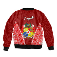 Tonga Heilala Flowers Bomber Jacket Tongan Ngatu White Special Verison - Wonder Print Shop