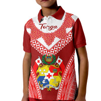 Tonga Heilala Flowers Polo Shirt for Kid Tongan Ngatu White Special Verison - Wonder Print Shop