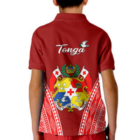 Tonga Heilala Flowers Polo Shirt for Kid Tongan Ngatu White Special Verison - Wonder Print Shop