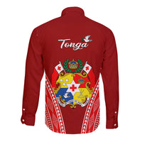 Tonga Heilala Flowers Long Sleeve Button Shirt Tongan Ngatu White Special Verison - Wonder Print Shop