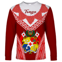 Tonga Heilala Flowers Long Sleeve Shirt Tongan Ngatu White Special Verison - Wonder Print Shop